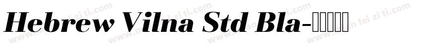 Hebrew Vilna Std Bla字体转换